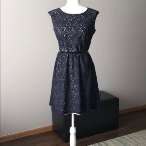 Navy Blue Lace Dress